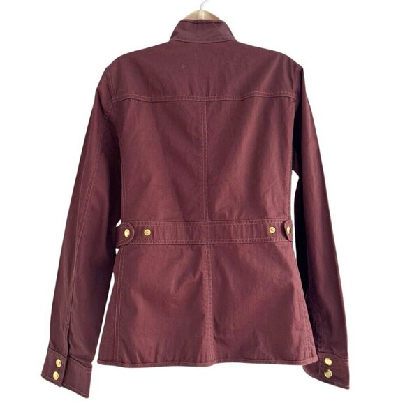 J Crew Factory Woman's Sz M Downtown Field Jacket in Burgundy - Picture 5 of 12